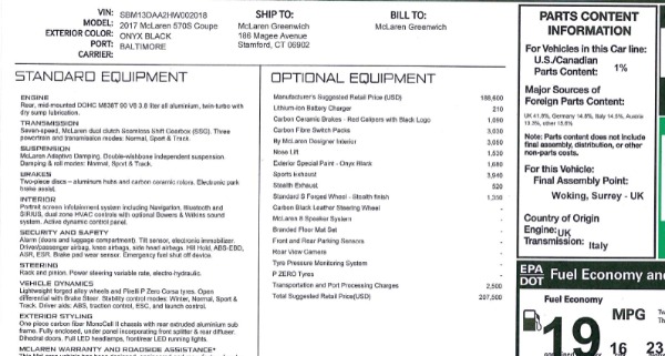 Used 2017 McLaren 570S for sale Sold at Pagani of Greenwich in Greenwich CT 06830 19