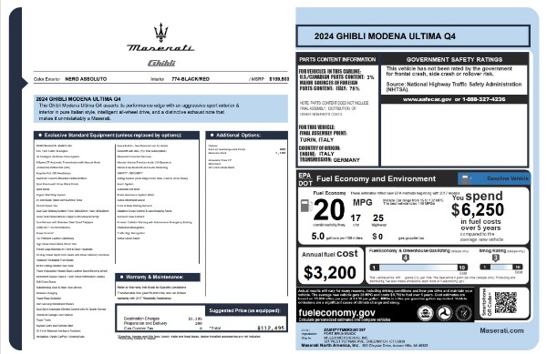 New 2024 Maserati Ghibli Modena Ultima Q4 for sale $91,602 at Pagani of Greenwich in Greenwich CT 06830 25