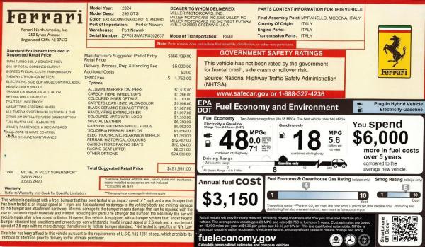 Used 2024 Ferrari 296 GTS for sale Call for price at Pagani of Greenwich in Greenwich CT 06830 2