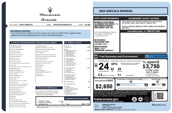 New 2025 Maserati Grecale Modena for sale Sold at Pagani of Greenwich in Greenwich CT 06830 26