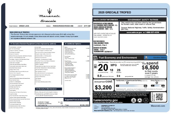 New 2025 Maserati Grecale Trofeo for sale $119,746 at Pagani of Greenwich in Greenwich CT 06830 27