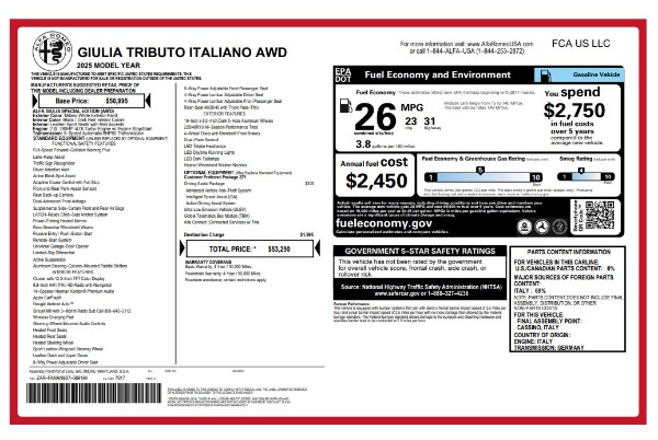 New 2025 Alfa Romeo Giulia Tributo Italiano for sale Sold at Pagani of Greenwich in Greenwich CT 06830 26