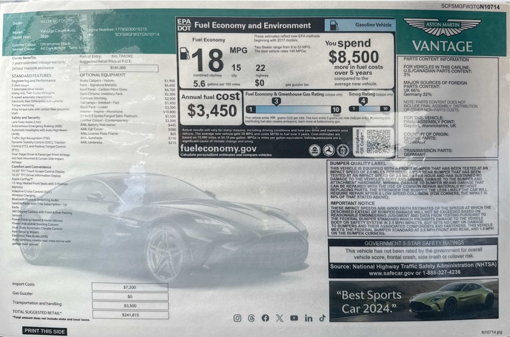 2026 Aston Martin Vantage Base - Photo 39