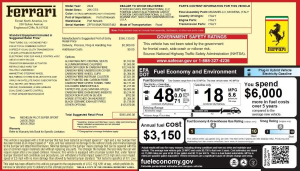 Used 2024 Ferrari 296 GTS for sale Call for price at Pagani of Greenwich in Greenwich CT 06830 2