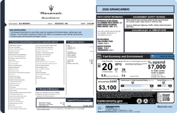 New 2026 Maserati GranCabrio Modena for sale Sold at Pagani of Greenwich in Greenwich CT 06830 28