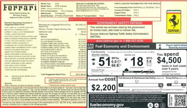 Used 2022 Ferrari SF90 Stradale for sale $437,900 at Pagani of Greenwich in Greenwich CT 06830 2