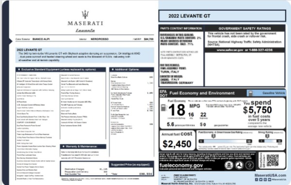 2022 Maserati Levante