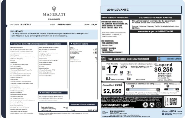Used 2019 Maserati Levante for sale Call for price at Pagani of Greenwich in Greenwich CT 06830 27