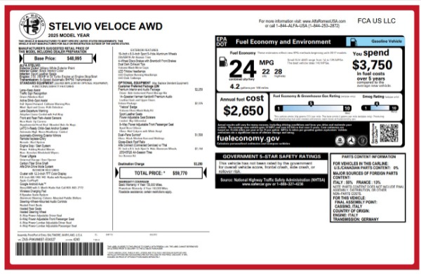 New 2025 Alfa Romeo Stelvio for sale Sold at Pagani of Greenwich in Greenwich CT 06830 28