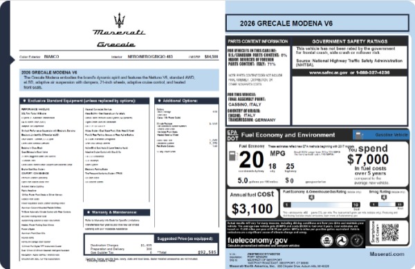 Used 2026 Maserati Grecale Modena V6 for sale $80,925 at Pagani of Greenwich in Greenwich CT 06830 23