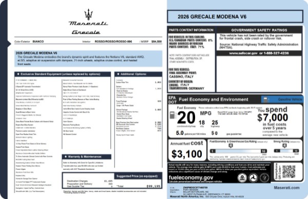 New 2026 Maserati Grecale Modena for sale $99,195 at Pagani of Greenwich in Greenwich CT 06830 25