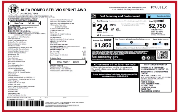 Used 2022 Alfa Romeo Stelvio Sprint for sale $24,900 at Pagani of Greenwich in Greenwich CT 06830 25