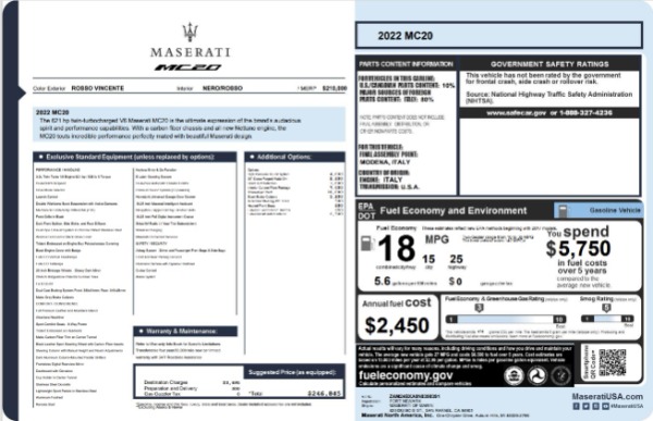 Used 2022 Maserati MC20 for sale $175,900 at Pagani of Greenwich in Greenwich CT 06830 24