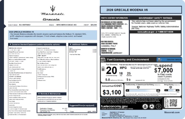 New 2026 Maserati Grecale Modena V6 for sale $92,055 at Pagani of Greenwich in Greenwich CT 06830 24