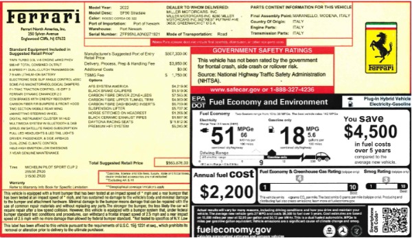 Used 2022 Ferrari SF90 Stradale for sale $445,900 at Pagani of Greenwich in Greenwich CT 06830 2