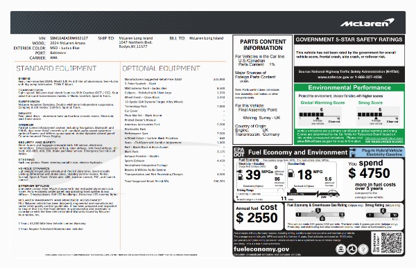 Used 2024 McLaren Artura Performance for sale $182,900 at Pagani of Greenwich in Greenwich CT 06830 27