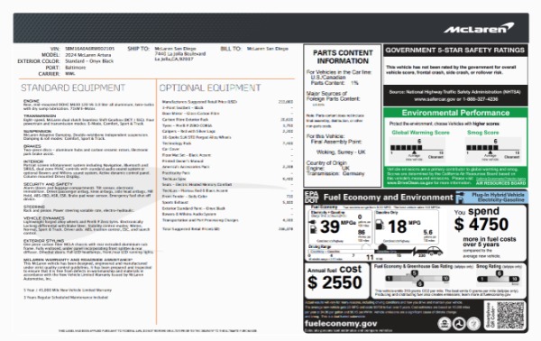 Used 2024 McLaren Artura TechLux for sale $175,900 at Pagani of Greenwich in Greenwich CT 06830 6