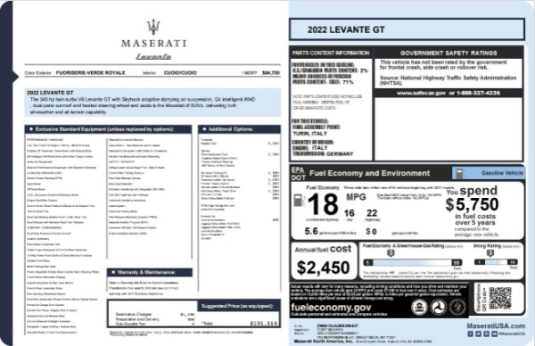 Used 2022 Maserati Levante GT for sale $42,900 at Pagani of Greenwich in Greenwich CT 06830 24