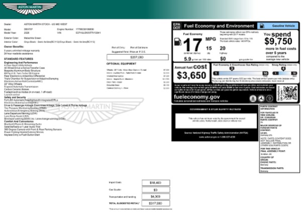 Used 2026 Aston Martin DBX 707 for sale $259,900 at Pagani of Greenwich in Greenwich CT 06830 13