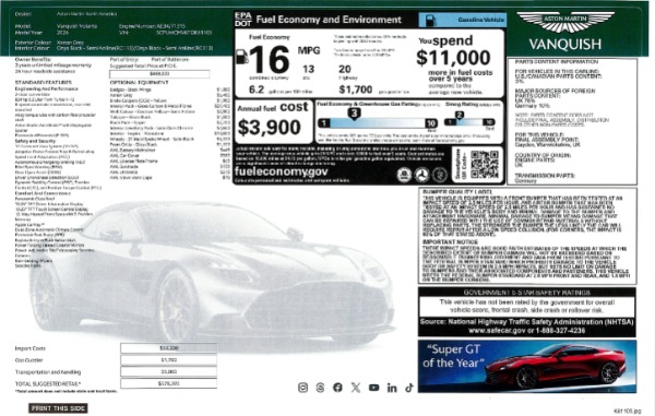 New 2026 Aston Martin Vanquish Volante for sale $576,900 at Pagani of Greenwich in Greenwich CT 06830 19